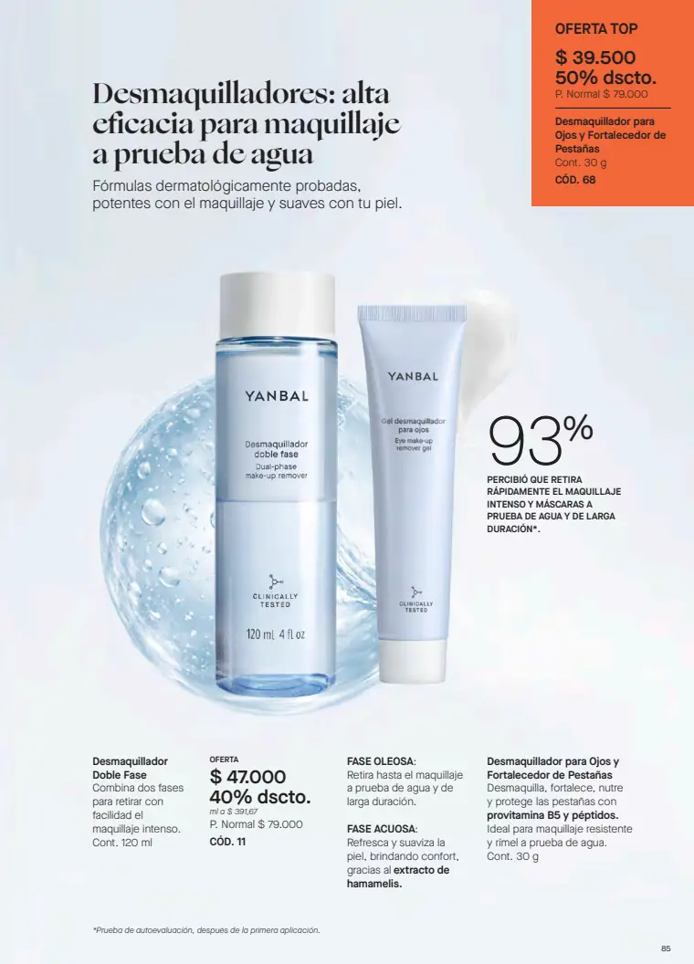 Recorte del catálogo Yanbal C9: Tratamiento facial - pág. 85