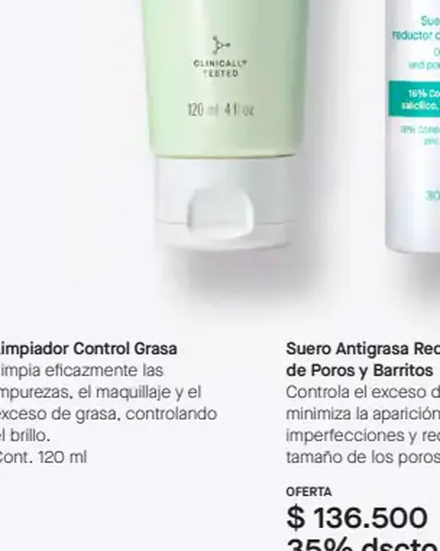 Suero Antigrasa Reductor de Poros y Barritos