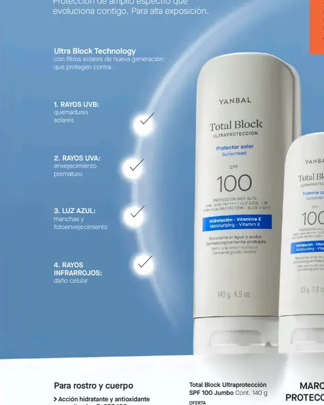 Total Block Ultraprotección SPF 100