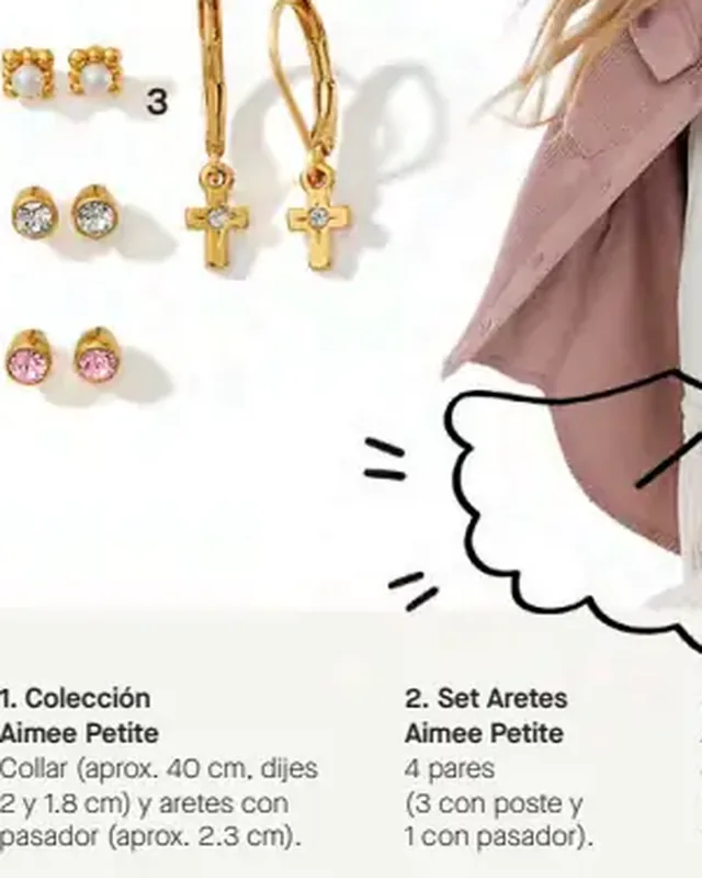 Set Aretes Aimee Petite - 4 pares