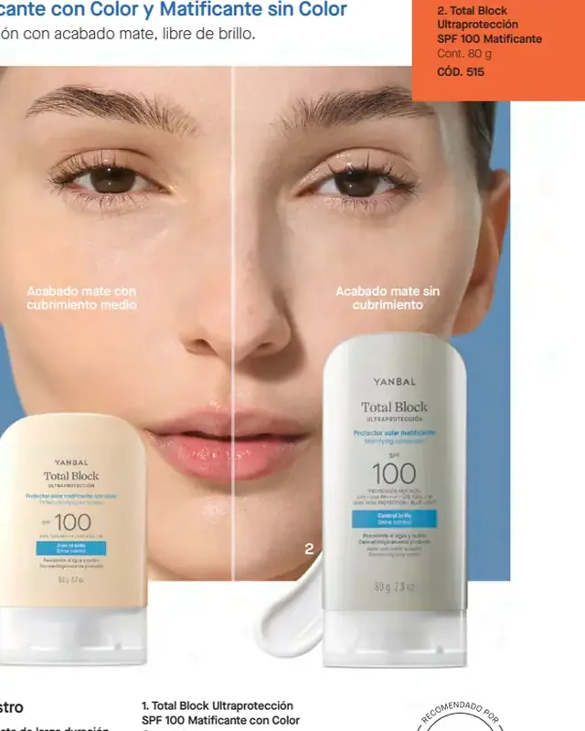 Total Block Ultraprotección SPF 100 Matificante con Color