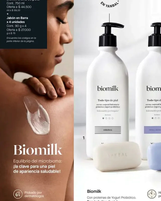 Set Biomilk Mora Arándano - Crema + 4 jabones