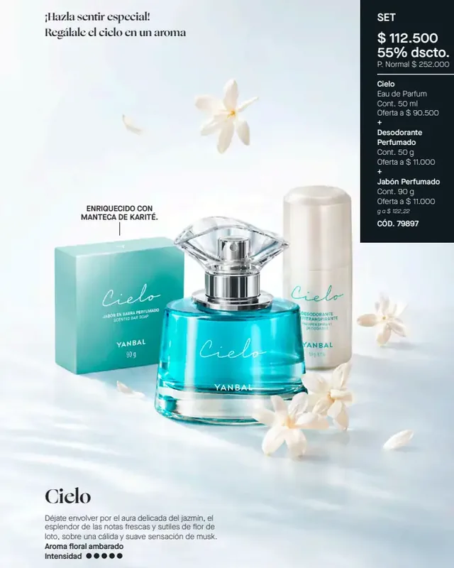 Set Cielo - Eau de Parfum + Desodorante + Jabón